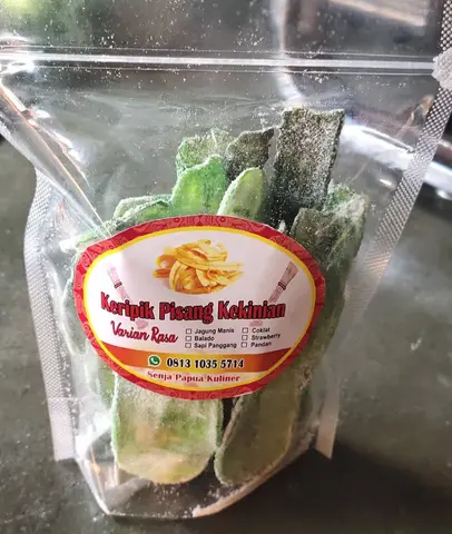 Keripik Pisang Rasa Pandan