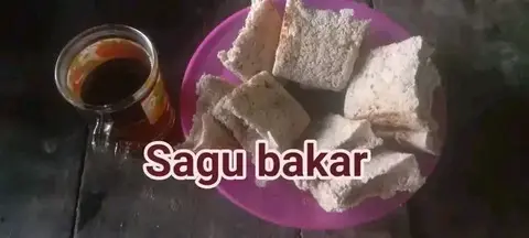 Sagu tanpa kelapa dan gula merah