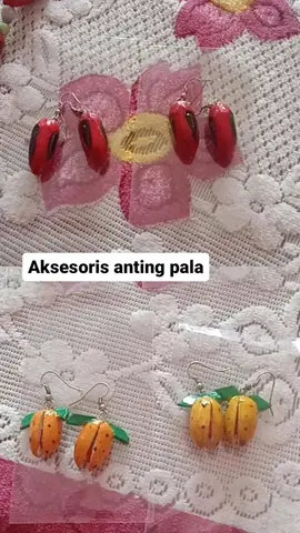 Aksesoris anting-anting biji pala