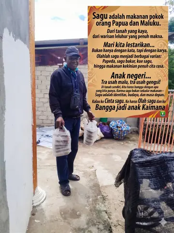 Sagu gulamerah. Tonpe gulmer.ples ikan saos asam