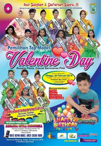 Pemilihan Top model Valentino day