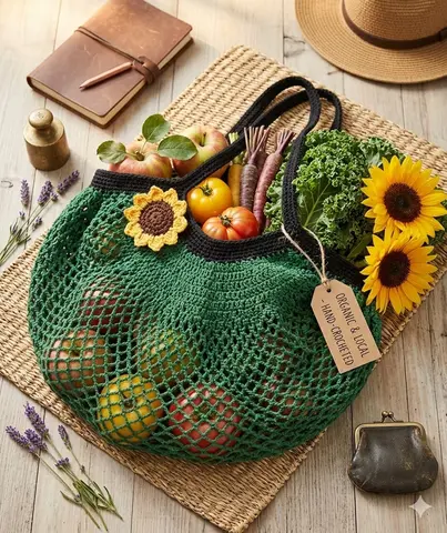 Tas Rajut Jaring Buat Belanja